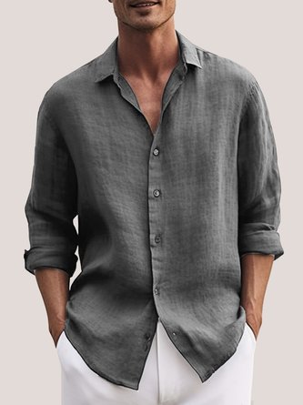 Basic Series Solid Long Shirts - Royaura