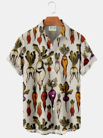 Khaki Vintage Series Pockets Cotton-Blend Plant Shirts - Royaura