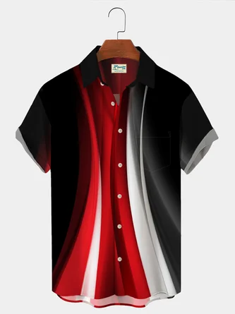 Red Art Series Cotton-Blend Art Shirts - Royaura