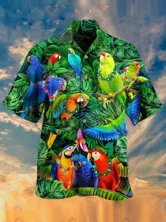 Summer Parrot Authentic Hawaiian Shirts For Men- Royaura